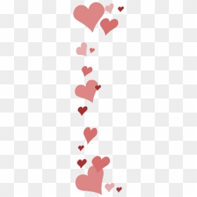 Love Pink Hearts Transparentpng - Transparent Valentine Border Clipart, Png Download - heart border png