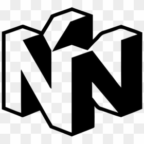 N64 Black And White Logo Clipart , Png Download - Custom Nintendo Switch Housing, Transparent Png - n64 logo png
