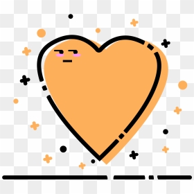 Orange Love Shape Meb Style Texture Border Png And - Portable Network Graphics, Transparent Png - heart border png
