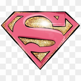 #supergirl #logo #pink #s #goldglitter #sparkles #supermom - Logo Supermom, HD Png Download - supergirl logo png