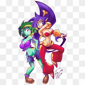 Fanart Of Shantae And Rottytops, From “half Genie Hero“ - Shantae Half Genie Hero Fan Art, HD Png Download - shantae png