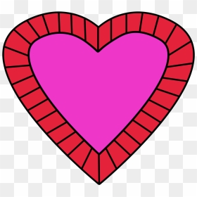 Heart With Facedownload Now Heart With Lined Border - Heart, HD Png Download - heart border png