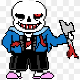 Pixel art of sans from undertale