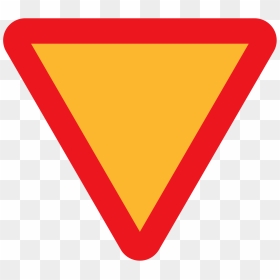 Pointing Small Red Triangle Emoji - Yield Sign Yellow Or Red, HD Png Download - red triangle png