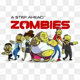 Cartoon Zombies In A Group, HD Png Download - zombie horde png