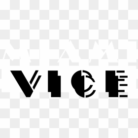 Miami Vice Logo Black And White - Miami Vice Black And White, HD Png Download - miami heat logo png