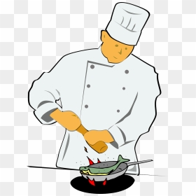 Chef Cooking Clip Art, HD Png Download - frying pan png