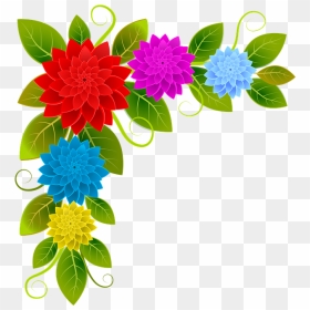 Spring Flower Clip Art Corner, HD Png Download - spring flower png