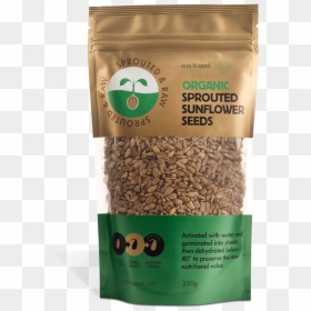 Sprouted & Raw Organic Sunflower Seeds 250g - Sunflower Seed, HD Png Download - seed png