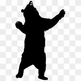 Standing Outline Bear Silhouette, HD Png Download - bear silhouette png