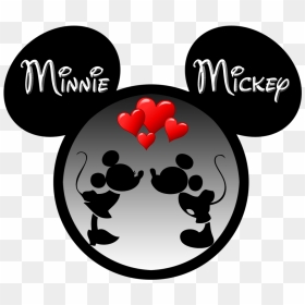Minnie Mickey Silhouette Photo - Mickey And Minnie Black And White, HD Png Download - mickey mouse silhouette png