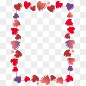 Valentines Day Border Png Free Download - February Border Clipart, Transparent Png - heart border png