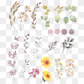 Flower Watercolor Design Floral Flowers Painting Drawing - Simple Flower Watercolor Painting, HD Png Download - flower drawing png
