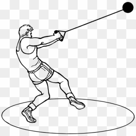 Hammer Throw Track & Field Sports Athlete Drawing - Track And Field Hammer Throw Clipart, HD Png Download - hammer clipart png