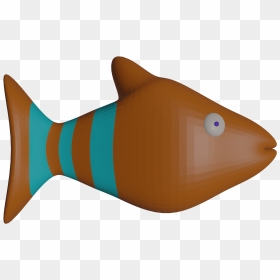 Fish Orange Blue Stripe - Fish, HD Png Download - stripe png