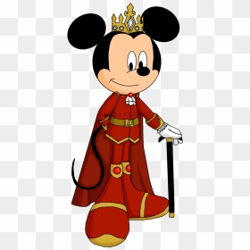 Transparent Mickey Mouse Silhouette Png - Mickey Mouse Drawing As A King, Png Download - mickey mouse silhouette png