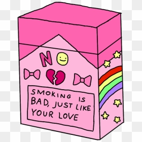 Smoking Smoke No Bow Heart Rainbow Star Stars Bad Love, HD Png Download - smoking blunt png