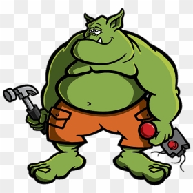Ogre With Hammer Clip Arts - Clipart Ogre, HD Png Download - hammer clipart png