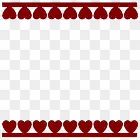 Valentines Day Border Png File - Clipart Valentine Day Border, Transparent Png - heart border png
