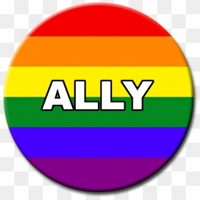 Rainbow Flag Ally Button - Rainbow Ally Button, HD Png Download - rainbow flag png