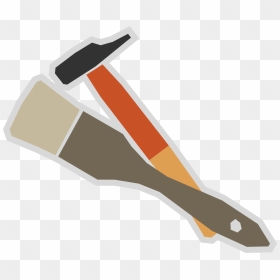 Brush And Hammer Vector Clipart Image - Clip Art, HD Png Download - hammer clipart png