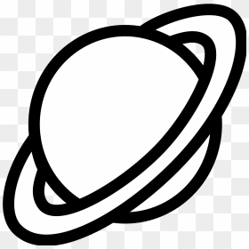 Planets Drawing Png - Black And White Saturn, Transparent Png - drawing png