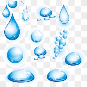 Blue Water Clipart Liquid Water - Water Drops, HD Png Download - water clipart png