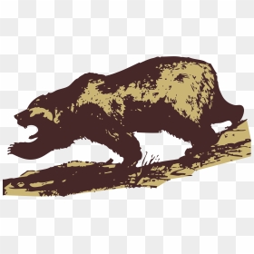 Attacking Bear Clip Arts - Bear Attack Clip Art, HD Png Download - bear silhouette png
