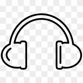 Headphones Outline Svg Png Icon Free Download - Headphone White Outline Png, Transparent Png - drawing png