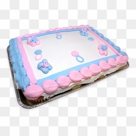 Half Sheet Cake Size Gender Reveal, HD Png Download - cake emoji png