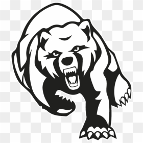 Kodiak Bear American Black Bear Grizzly Bear Clip Art - Black And White Bear Logo, HD Png Download - bear silhouette png