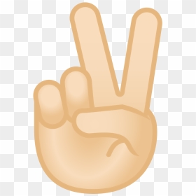 Victory Hand Light Skin Tone Icon - ✌ Emoji Meaning, HD Png Download - victory png