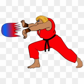 Street Fighter Fight Martial Arts Fireball Magic - Dövüşcü Png, Transparent Png - fight png