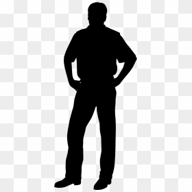 Silhouette Stock Photography - Standing Casual Man Silhouette, HD Png Download - bear silhouette png