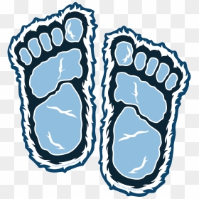 Footprints Clipart Yeti - Yeti Foot Clipart, HD Png Download - yeti png