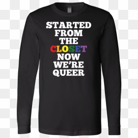 Queer Closet Lgbt Rainbow Flag Gay Lesbian Pride Long - T-shirt, HD Png Download - rainbow flag png