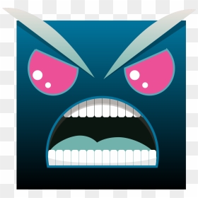 Angry Square Clip Arts - Angry Square Png, Transparent Png - blue square png