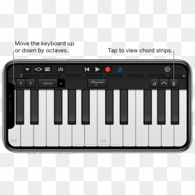 Keyboard Touch Instrument - Piano Garageband, HD Png Download - piano keyboard png