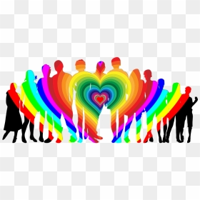 Family Silhouette Colorful Png, Transparent Png - arcoiris png