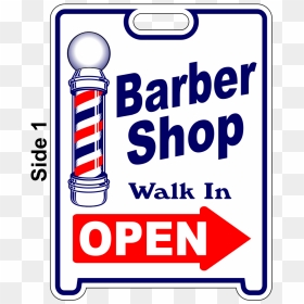 Barber Shop Open Sign Sandwich Board~free Standing~weather, HD Png Download - open sign png