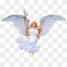 Vintage Peace Angel Illustration Public Domain Image - Transparent Background Angel Png Transparent, Png Download - angel wings png clipart