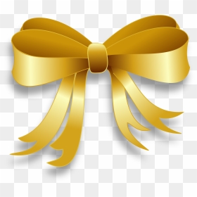 Gold Bow Png , Png Download - Gold Ribbon Clipart, Transparent Png - gold arrow png