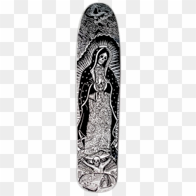 Virgen De Guadalupe Wow This Is An Awesome Deck-makes - Virgen De Guadalupe Skull Tattoo, HD Png Download - virgen de guadalupe png
