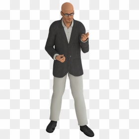 Modern Bald Man Wearing Glasses Clip Arts - Bald Man Png, Transparent Png - black glasses png