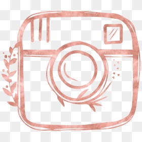 Rose Gold Social Media Logo, HD Png Download - hand drawn circle png