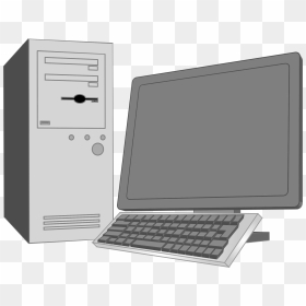 Desktop Computer Clip Arts - Computer Gray Scale, HD Png Download - desktop png