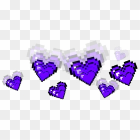 Purple Crown Crowns Tumblr Aesthetic Hearts Heart Png - Aesthetic Purple Stickers Png, Transparent Png - cute heart png