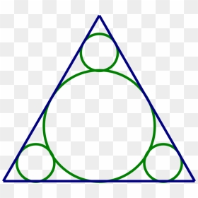 Four Circles Are Arranged Inside An Equilateral Triangle - Equilateral Triangle With 4 Circles, HD Png Download - equilateral triangle png