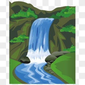 Waterfall Photography Euclidean Vector Clip Art - Waterfall Clipart, HD Png Download - water stream png