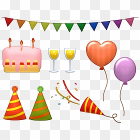 Happy Birthday Items Png, Transparent Png - party horn png